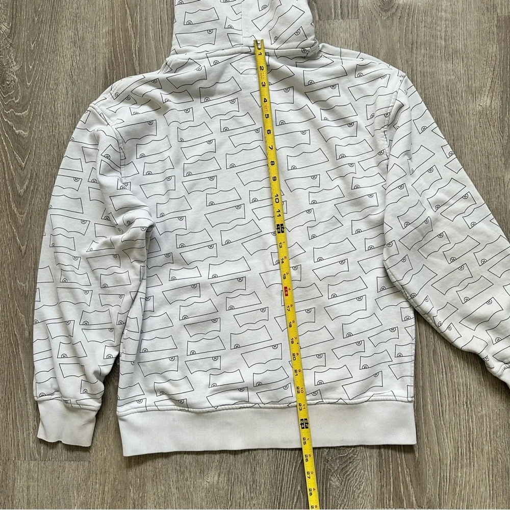 Levi's White Pullover Batwing‎ Hoodie Sweatshirt sz small